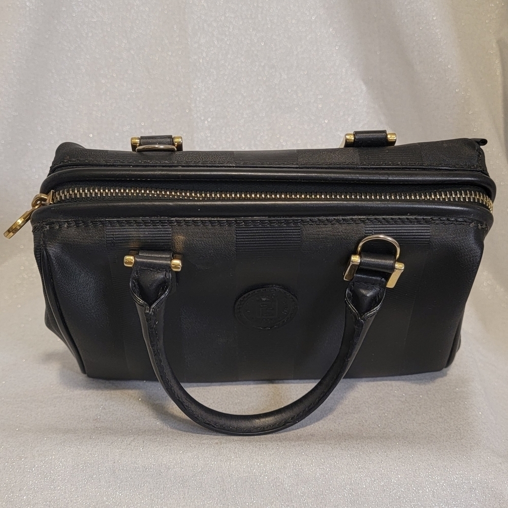 ** SOLD on VC**  Vintage FENDI Black Stripe Mini Bag - Picture 7 of 14